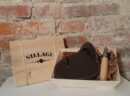 Coffret Gant Huîtrier Noisette (gant + couteau à huîtres) - Pour Droitier