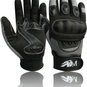 ADM Gants Moto Homme Homologués CE Été Mi-saison Gants Moto Scooter Antidérapant Respirant Gris Taille S M L XL XXL
